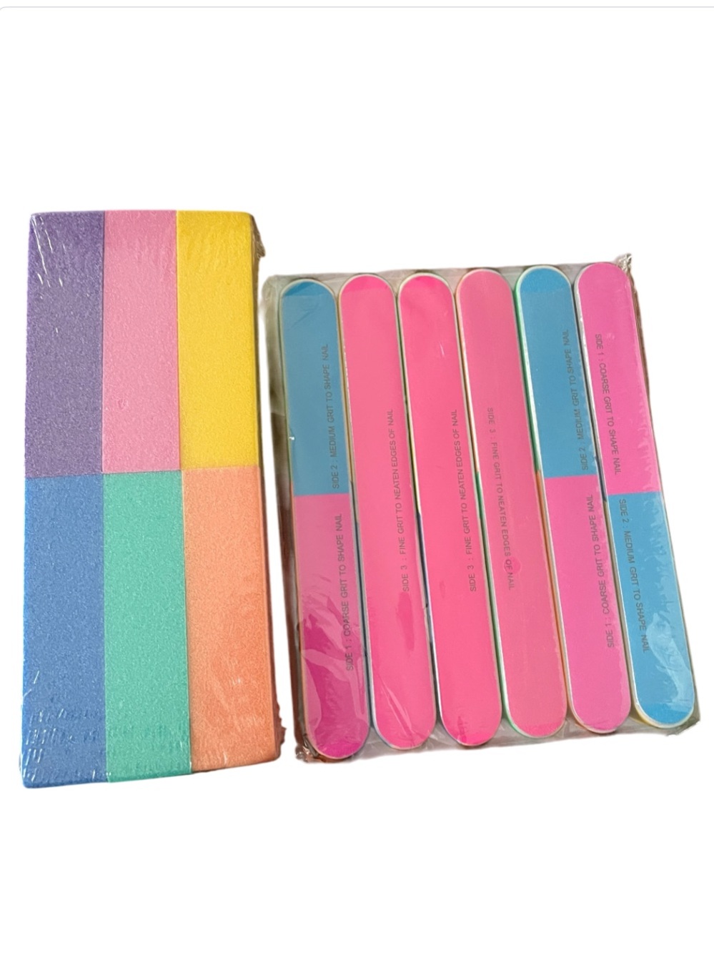 Natural and Acrylic Nail Buffing Blocks + 7 Way Nail File and Buffer Block